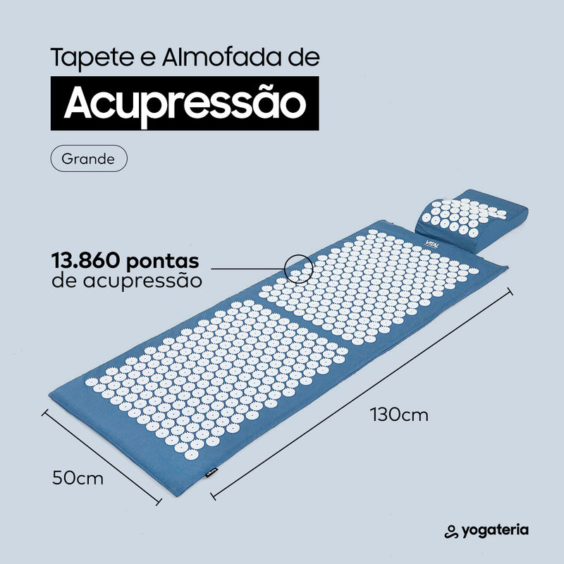 Tapete e Almofada de Acupressão e Massagem Vital – Grande